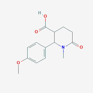 molecular formula C14H17NO4 B3386781 2-(4-Methoxyphenyl)-1-methyl-6-oxopiperidine-3-carboxylic acid CAS No. 75810-44-5