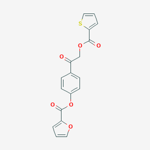 molecular formula C18H12O6S B338680 4-{2-[(2-Thienylcarbonyl)oxy]acetyl}phenyl 2-furoate 