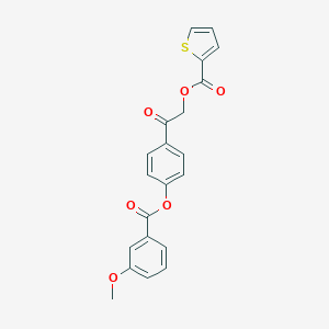 molecular formula C21H16O6S B338681 2-{4-[(3-Methoxybenzoyl)oxy]phenyl}-2-oxoethyl 2-thiophenecarboxylate 