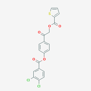molecular formula C20H12Cl2O5S B338682 2-{4-[(3,4-Dichlorobenzoyl)oxy]phenyl}-2-oxoethyl 2-thiophenecarboxylate 
