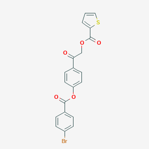 molecular formula C20H13BrO5S B338683 2-{4-[(4-Bromobenzoyl)oxy]phenyl}-2-oxoethyl 2-thiophenecarboxylate 