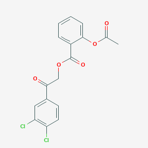 molecular formula C17H12Cl2O5 B338689 2-(3,4-Dichlorophenyl)-2-oxoethyl 2-(acetyloxy)benzoate 