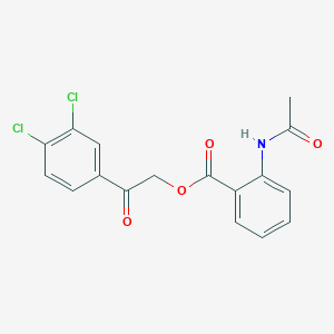 molecular formula C17H13Cl2NO4 B338690 2-(3,4-Dichlorophenyl)-2-oxoethyl 2-(acetylamino)benzoate 