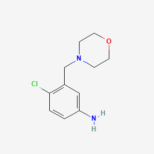 molecular formula C11H15ClN2O B3386901 4-Chloro-3-morpholin-4-ylmethyl-phenylamine CAS No. 769961-16-2