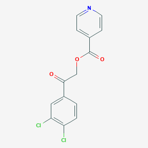 molecular formula C14H9Cl2NO3 B338691 2-(3,4-Dichlorophenyl)-2-oxoethyl isonicotinate 