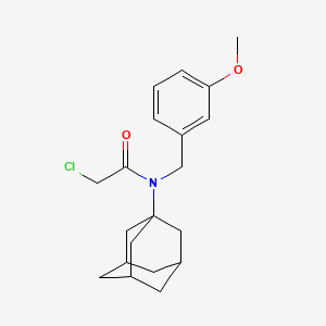 molecular formula C20H26ClNO2 B3386929 N-(adamantan-1-yl)-2-chloro-N-[(3-methoxyphenyl)methyl]acetamide CAS No. 775315-03-2