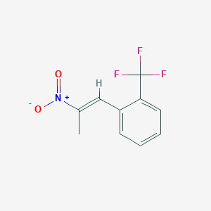molecular formula C10H8F3NO2 B3386969 1-(2-Nitroprop-1-en-1-yl)-2-(trifluoromethyl)benzene CAS No. 781-89-5