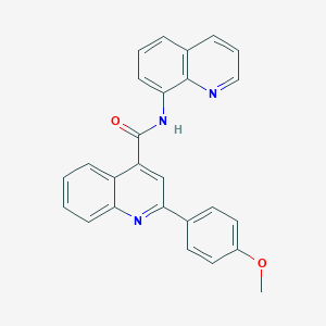 molecular formula C26H19N3O2 B338697 2-(4-methoxyphenyl)-N-quinolin-8-ylquinoline-4-carboxamide 
