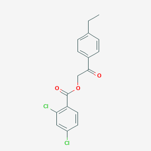 molecular formula C17H14Cl2O3 B338703 2-(4-Ethylphenyl)-2-oxoethyl 2,4-dichlorobenzoate 