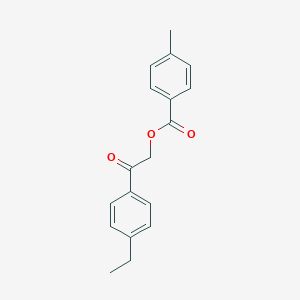 molecular formula C18H18O3 B338705 2-(4-Ethylphenyl)-2-oxoethyl 4-methylbenzoate 
