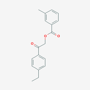 molecular formula C18H18O3 B338706 2-(4-Ethylphenyl)-2-oxoethyl 3-methylbenzoate 