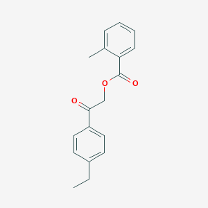 molecular formula C18H18O3 B338707 2-(4-Ethylphenyl)-2-oxoethyl 2-methylbenzoate 