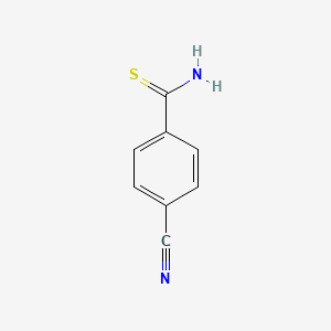 molecular formula C8H6N2S B3387073 4-Cyanobenzene-1-carbothioamide CAS No. 78950-30-8