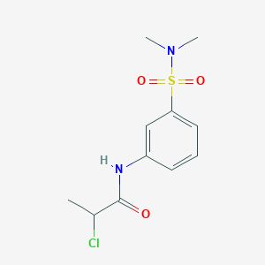 molecular formula C11H15ClN2O3S B3387083 2-chloro-N-[3-(dimethylsulfamoyl)phenyl]propanamide CAS No. 790232-32-5
