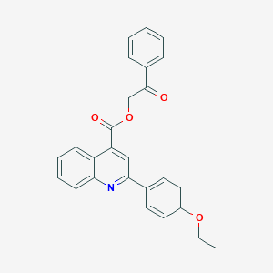 molecular formula C26H21NO4 B338710 2-Oxo-2-phenylethyl 2-(4-ethoxyphenyl)-4-quinolinecarboxylate 