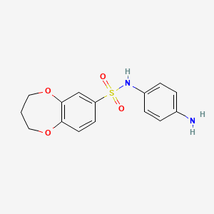 N-(4-aminophenyl)-3,4-dihydro-2H-1,5-benzodioxepine-7-sulfonamide