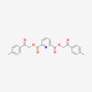 molecular formula C25H21NO6 B338711 Bis[2-(4-methylphenyl)-2-oxoethyl] pyridine-2,6-dicarboxylate 