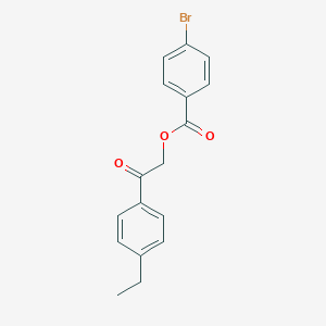 molecular formula C17H15BrO3 B338713 2-(4-Ethylphenyl)-2-oxoethyl 4-bromobenzoate 
