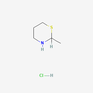 molecular formula C5H12ClNS B3387150 2-Methyltetrahydro-2H-1,3-thiazine hydrochloride CAS No. 79128-35-1