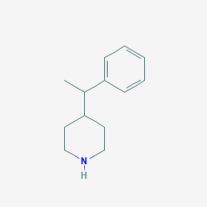 molecular formula C13H19N B3387156 4-(1-Phenylethyl)piperidine CAS No. 791726-25-5