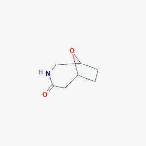 molecular formula C7H11NO2 B3387171 9-Oxa-3-azabicyclo[4.2.1]nonan-4-one CAS No. 79352-40-2