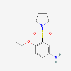 molecular formula C12H18N2O3S B3387176 4-Ethoxy-3-(pyrrolidine-1-sulfonyl)aniline CAS No. 793678-97-4