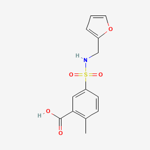 molecular formula C13H13NO5S B3387180 5-[(Furan-2-ylmethyl)sulfamoyl]-2-methylbenzoic acid CAS No. 793690-07-0
