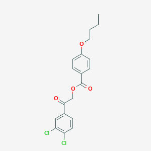 molecular formula C19H18Cl2O4 B338719 2-(3,4-Dichlorophenyl)-2-oxoethyl 4-butoxybenzoate 