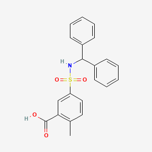 molecular formula C21H19NO4S B3387190 5-[(Diphenylmethyl)sulfamoyl]-2-methylbenzoic acid CAS No. 793716-21-9
