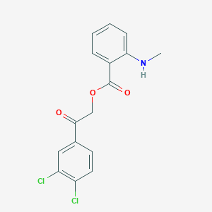 molecular formula C16H13Cl2NO3 B338720 2-(3,4-Dichlorophenyl)-2-oxoethyl 2-(methylamino)benzoate 
