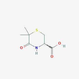 molecular formula C7H11NO3S B3387200 (3S)-6,6-dimethyl-5-oxothiomorpholine-3-carboxylic acid CAS No. 79438-16-7