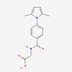 molecular formula C15H16N2O3 B3387226 2-{[4-(2,5-dimethyl-1H-pyrrol-1-yl)phenyl]formamido}acetic acid CAS No. 794582-37-9