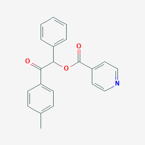 molecular formula C21H17NO3 B338724 2-(4-Methylphenyl)-2-oxo-1-phenylethyl isonicotinate 