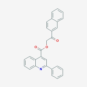 molecular formula C28H19NO3 B338725 2-(2-Naphthyl)-2-oxoethyl 2-phenyl-4-quinolinecarboxylate 