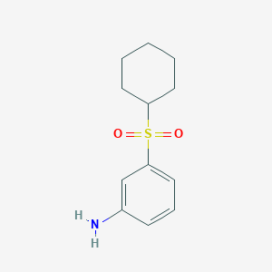 molecular formula C12H17NO2S B3387290 3-(Cyclohexanesulfonyl)aniline CAS No. 80213-38-3