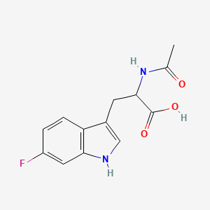 molecular formula C13H13FN2O3 B3387324 2-acetamido-3-(6-fluoro-1H-indol-3-yl)propanoic acid CAS No. 81024-49-9