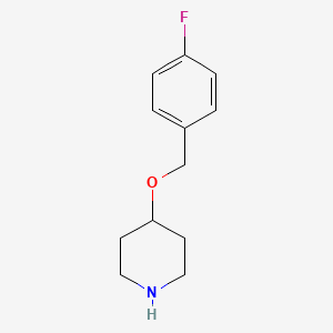 molecular formula C12H16FNO B3387336 4-[(4-Fluorophenyl)methoxy]piperidine CAS No. 81151-35-1