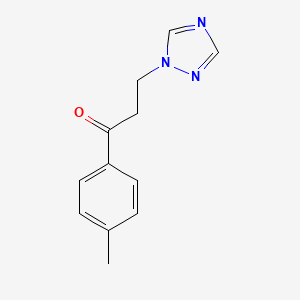 molecular formula C12H13N3O B3387348 1-(4-methylphenyl)-3-(1H-1,2,4-triazol-1-yl)propan-1-one CAS No. 81234-27-7