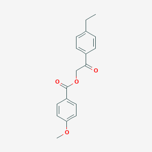 molecular formula C18H18O4 B338735 2-(4-Ethylphenyl)-2-oxoethyl 4-methoxybenzoate 