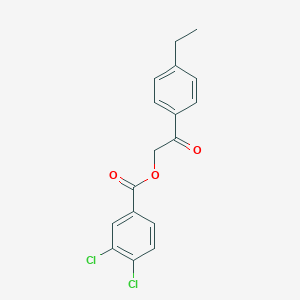 molecular formula C17H14Cl2O3 B338736 2-(4-Ethylphenyl)-2-oxoethyl 3,4-dichlorobenzoate 