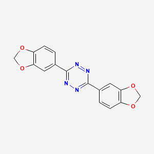 molecular formula C16H10N4O4 B3387360 3,6-Bis(1,3-benzodioxol-5-yl)-1,2,4,5-tetrazine CAS No. 81258-53-9