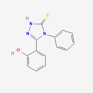 molecular formula C14H11N3OS B3387364 3H-1,2,4-Triazole-3-thione, 2,4-dihydro-5-(2-hydroxyphenyl)-4-phenyl- CAS No. 81518-26-5