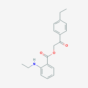molecular formula C19H21NO3 B338737 2-(4-Ethylphenyl)-2-oxoethyl 2-(ethylamino)benzoate 