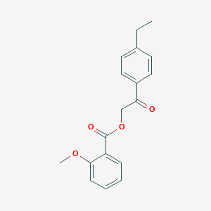molecular formula C18H18O4 B338738 2-(4-Ethylphenyl)-2-oxoethyl 2-methoxybenzoate 