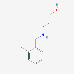 molecular formula C11H17NO B3387406 3-{[(2-Methylphenyl)methyl]amino}propan-1-ol CAS No. 823188-65-4