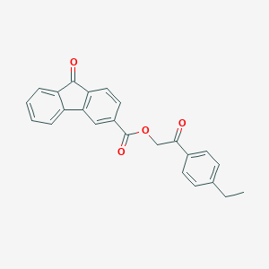 molecular formula C24H18O4 B338742 2-(4-ethylphenyl)-2-oxoethyl 9-oxo-9H-fluorene-3-carboxylate 