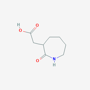 molecular formula C8H13NO3 B3387430 2-(2-Oxoazepan-3-yl)acetic acid CAS No. 827-67-8