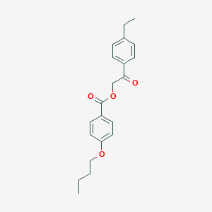 molecular formula C21H24O4 B338745 2-(4-Ethylphenyl)-2-oxoethyl 4-butoxybenzoate 