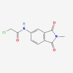 molecular formula C11H9ClN2O3 B3387459 2-chloro-N-(2-methyl-1,3-dioxo-2,3-dihydro-1H-isoindol-5-yl)acetamide CAS No. 828299-84-9