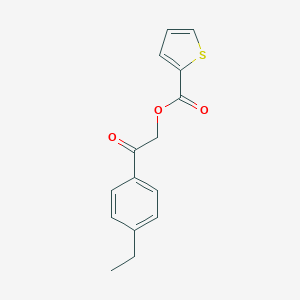molecular formula C15H14O3S B338746 2-(4-Ethylphenyl)-2-oxoethyl 2-thiophenecarboxylate 